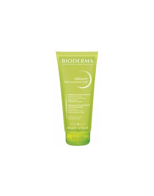 B.P BIODERMA SEBIUM GEL MOUSSANT ACTIF 200ML PEAUX GRASSES A TENDANCE ACNEIQUE