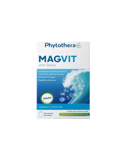 Phytothera Magvit Magnésium + Vit B6, 20 Sachets