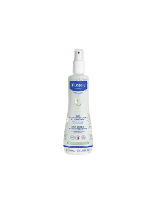 MUSTELA Eau Rafraichissante Coiffante Cheveux/Corps, 200ml