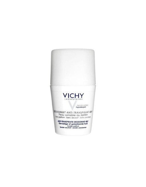 VICHY Déodorant Anti-Transpirant 48H Peaux Sensibles, 50ml