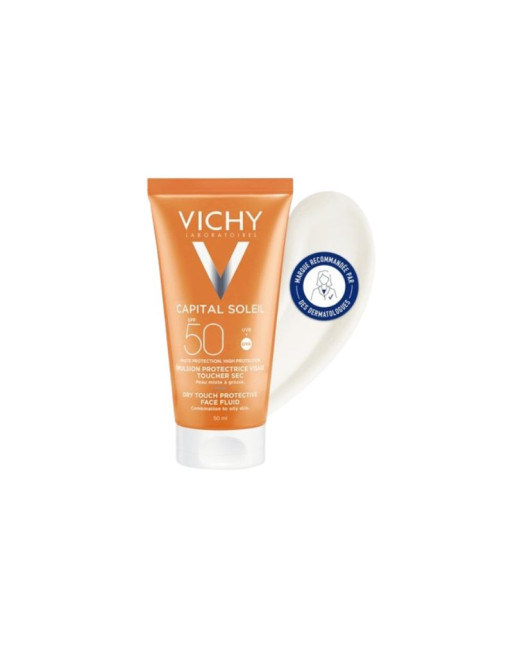 VICHY Capital Soleil Emulsion Anti Brillance Toucher Sec SPF50, 50ml