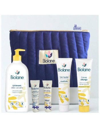 BIOLANE Trousse Kitchange Bleu ( Crème Change+liniment+Talc)