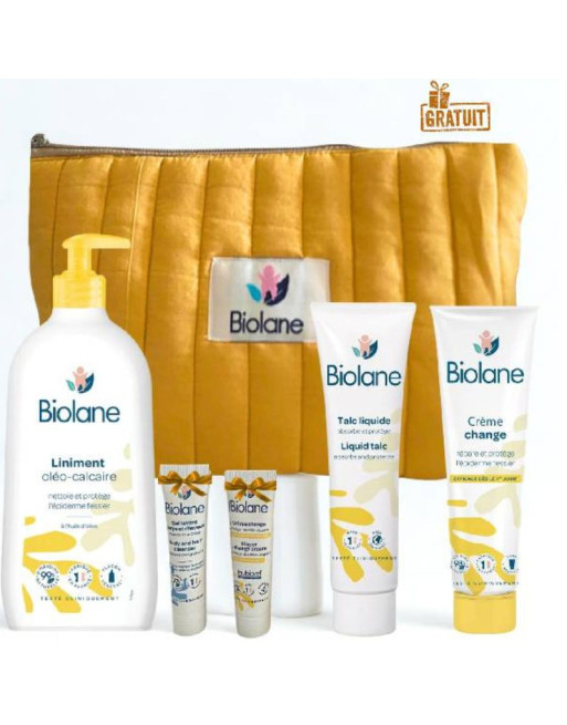 BIOLANE Trousse Kitchange Jaune ( Crème Change+liniment+Talc)