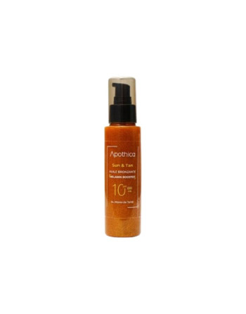APOTHICA Sun Protect Huile Bronzante Pailletée SPF10, 100ML
