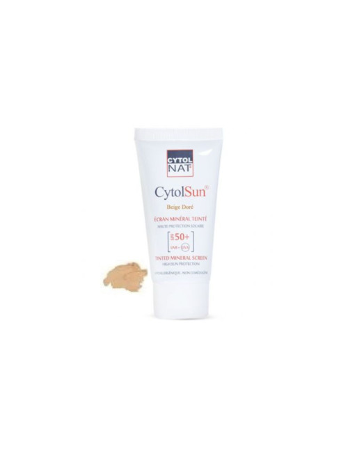 CYTOLNAT CYTOLSUN ECRAN MINERAL SPF50+ BEIGE DORE PNM 50ML