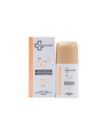 INNOVADERM Fluide Fondation Ecran Solaire Ivory 01, 30ml