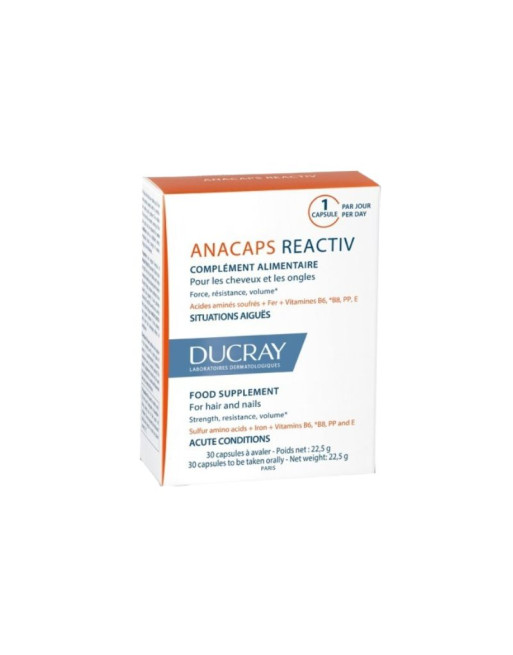 Ducray Anacaps Reactiv Cheveux & Ongles, 30 Comprimés