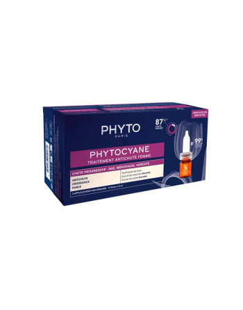 PHYTO Phytocyane Femme Antichute Progressive, 12 Ampoules