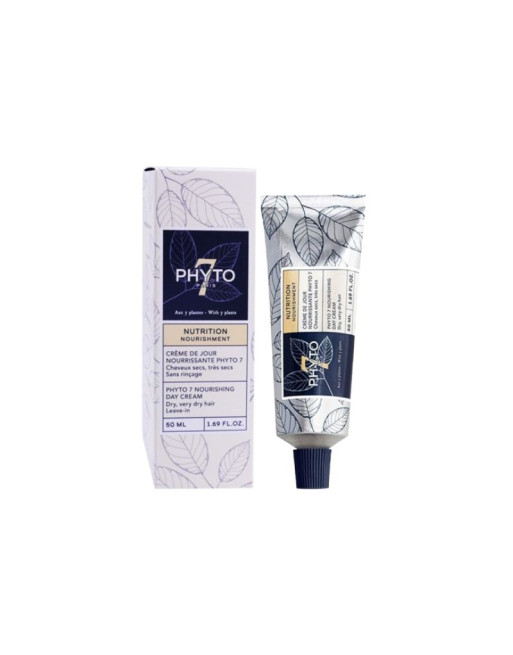 PHYTO 7 Nutrition Crème De Jour Cheveux Secs, 50ml