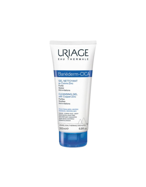 URIAGE Bariederm Cica Gel Nettoyant Cuivre-Zinc 200ml