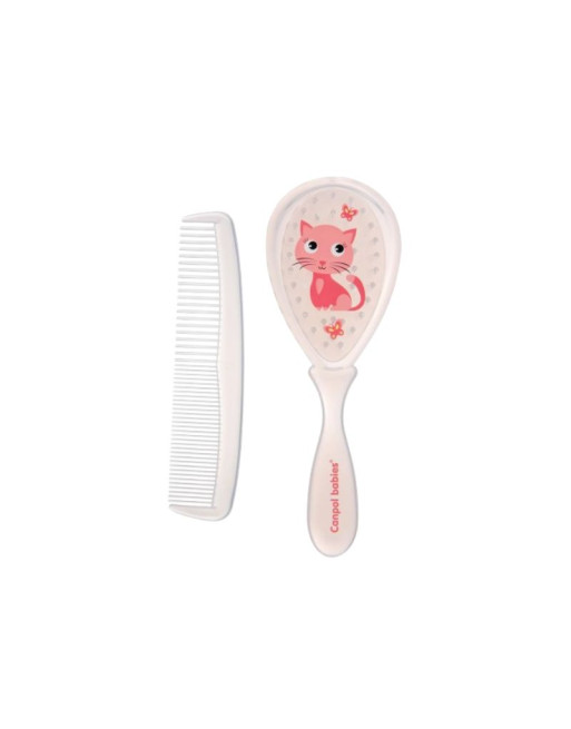 CANPOL BABIES Brosse + Peigne 0M+ Rose (7/406)