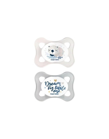 CANPOL BABIES 2 Sucettes Symétrique Silicone Mini Gris 0-2M (23/910)