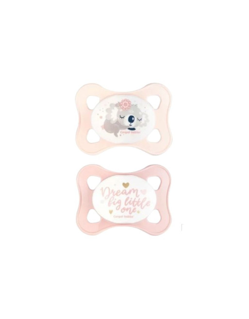 CANPOL BABIES 2 Sucettes Symétrique Silicone Mini Rose 0-2M (23/910)