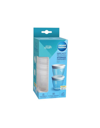 CANPOL BABIES 4 Pots De Conservation Des Aliments 180ML BPA 0% 0M+(12/204)