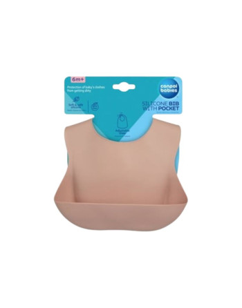 CANPOL BABIES Bavoir Silicone RED 4M+ 74/027