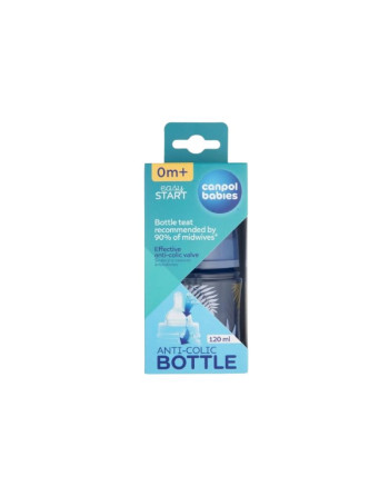 CANPOL BABIES Biberon Anti Colique Col Large Bleu 120ML 35/239