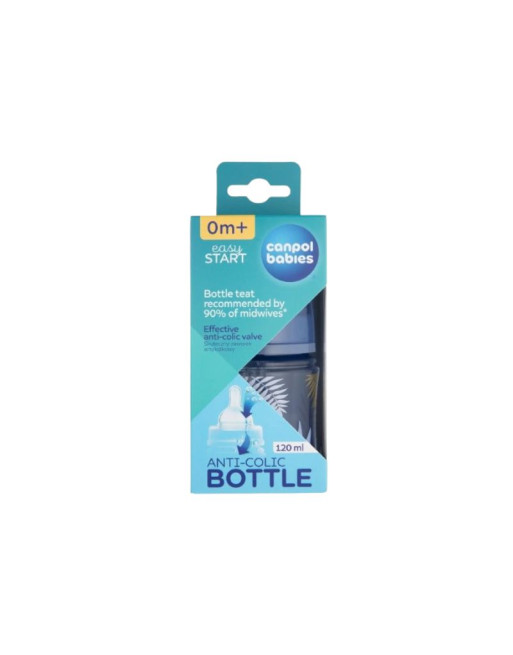 CANPOL BABIES Biberon Anti Colique Col Large Bleu 120ML 35/239