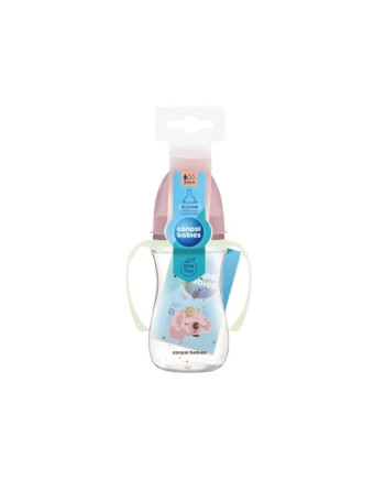 CANPOL BABIES Biberon PC Anti Colique Large Avec Anses 240ML Pink