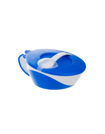 CANPOL BABIES Bol 350ML Avec Couvcle Et Cuillère Avec Couvercle Bleu(31/406)