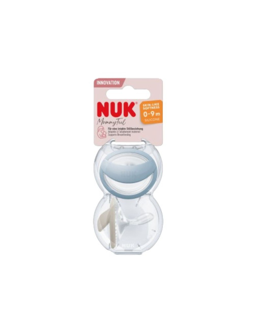 NUK Sucette Mommy Feel 0-9M Bleu + Boite T2