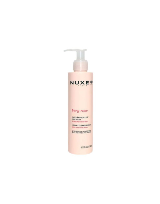 NUXE Very Rose Lait Démaquillant Onctueux, 200ml