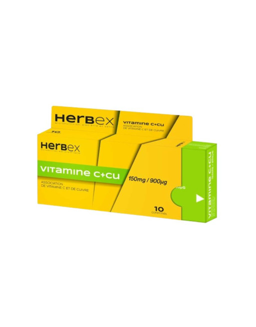 HERBEX Vitamine C+CU 150MG, 10 Comprimés