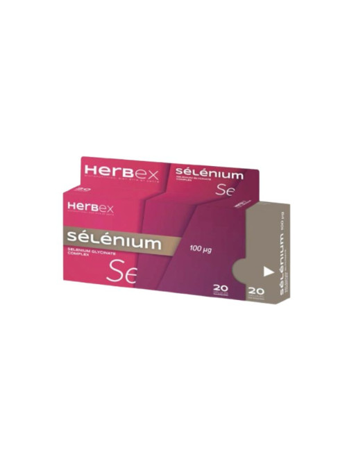 HERBEX SELENIUM 100MG, 20 GELULES