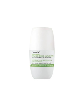 CLARENIA Deo Anti-Transpirant Peaux Sensibles Aloe Vera, 50ml