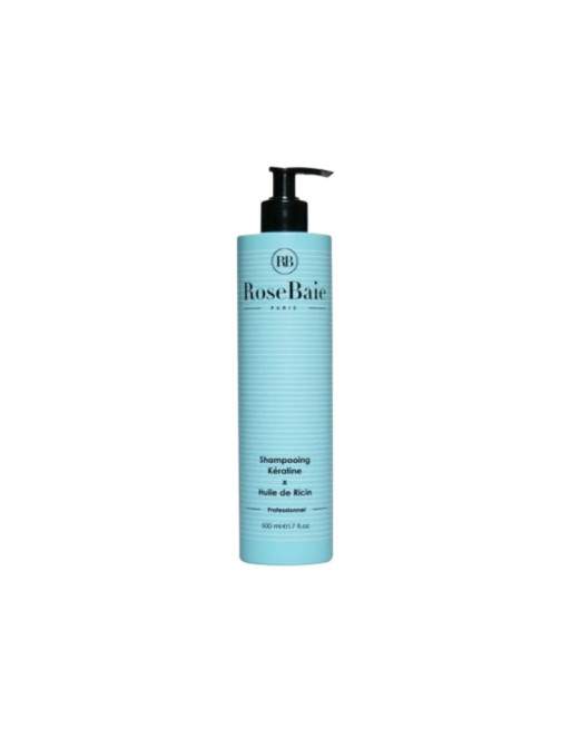ROSEBAIE Shampoing Huile De Ricin X Kératine, 500ml