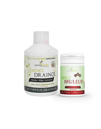 YOUNG HEALTH Minci Drainol 30 Doses 450ml + Minci Bruleur -50%