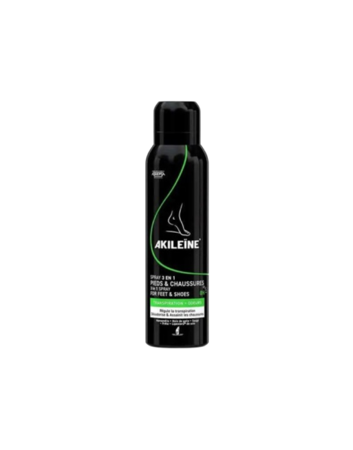AKILEINE Spray Déo Pieds & Chaussure Noir, 150ml