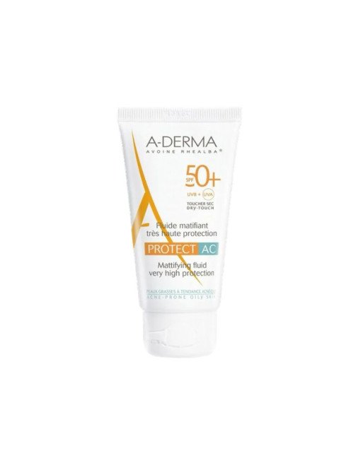 A-DERMA Ecran Protect AC Fluide Peaux Grasses 50+, 40ml
