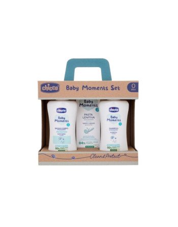 CHICCO Baby Moment Set De Bain N2 Shampooing + Mousse De Bain + Crème Change
