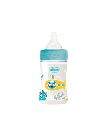 CHICCO Biberon En Plastique Bleu, 150ml