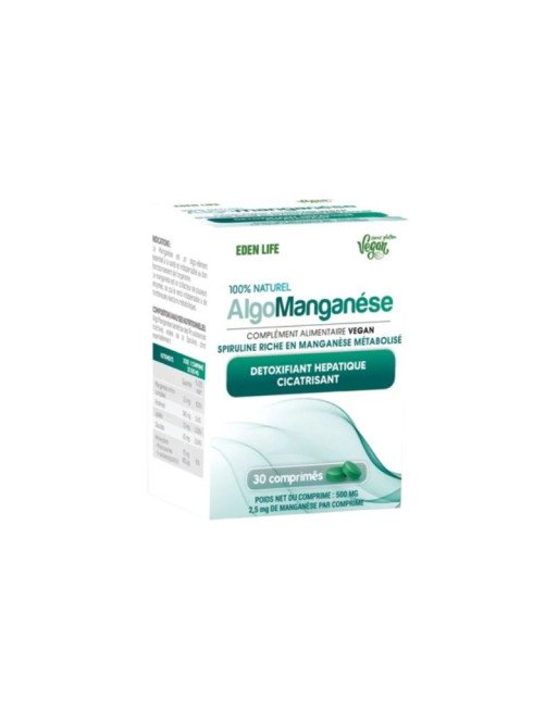 EDEN LIFE Algo manganèse, 30 Comprimés