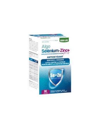EDEN LIFE Algo Sélénium + Zinc Plus, 90 Comprimés