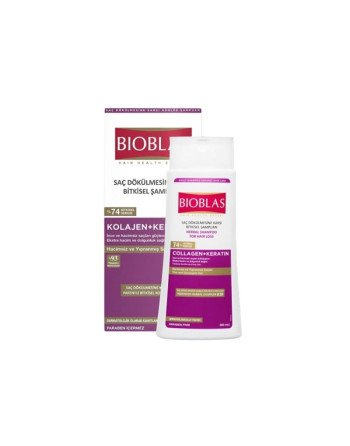 BIOBLAS Shampooing Collagène Kératine, 360ml