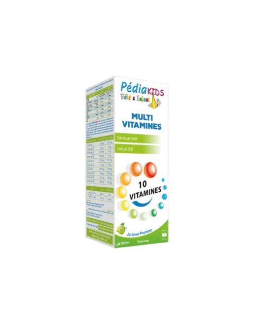 VITAL Pediakids Multivitamines Sirop Arome Pomme, 150ml