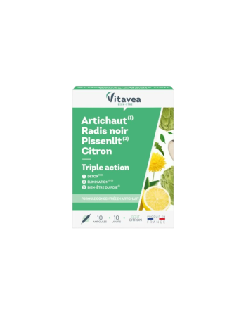VITAVEA Artichaut Radis Noir Pissentil Citron, 10 Ampoules