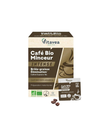 VITAVEA Café Bio Minceur Intense Brule Graisse, 12 Sachets