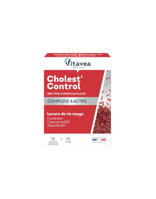 VITAVEA Cholest Control Levure De Riz Rouge, 15 Gélules