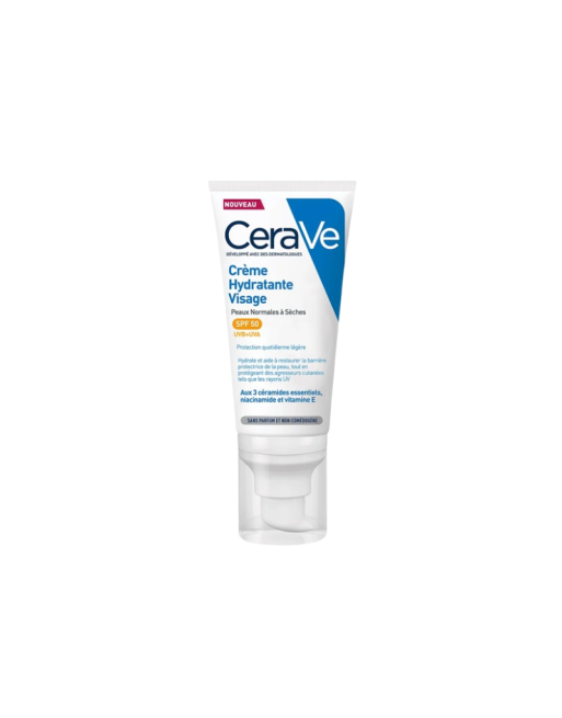 CERAVE Crème Hydratante Visage SPF50, 52ml