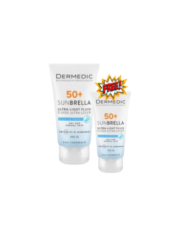 DERMEDIC Sunbrella Ultra Light Fluide SPF50+ Peau Sèche +2ème Gratuit