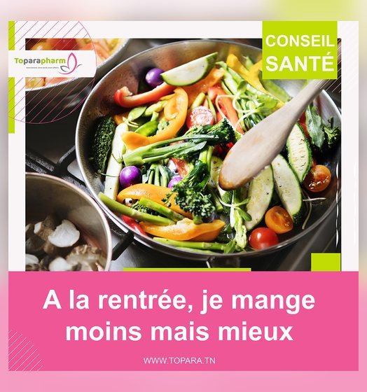 A la rentrée, je mange moins mais mieux